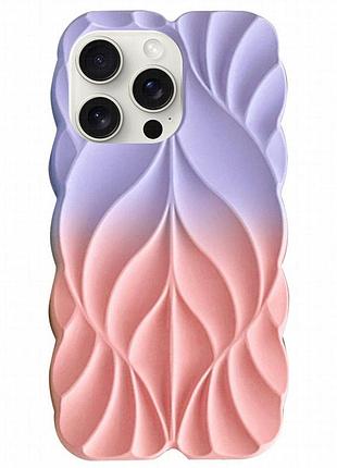 Tpu чехол leaf для apple iphone 14 pro max (6.7") lilac / pink