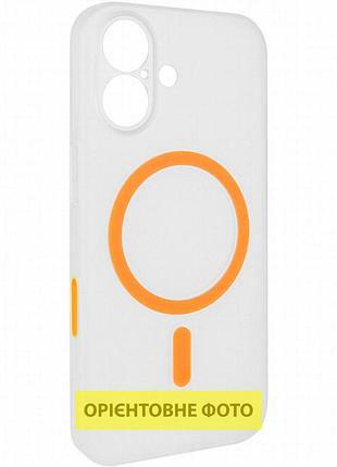 Чехол pc slim matte with magnetic fit (camera button) для apple iphone 16 (6.1") orange