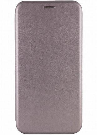 Кожаный чехол-книжка classy для xiaomi redmi note 15 4g/5g (eu) серый