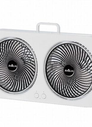 Настольный вентилятор f105 dual-fan design 1800mah black