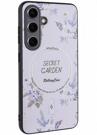 Tpu+pc чехол secret garden with magnetic fit для samsung galaxy s23 fe white