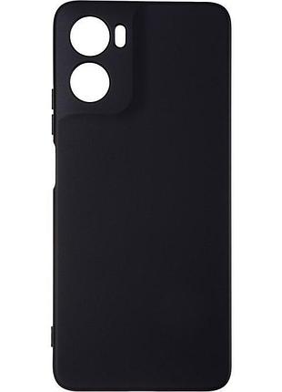 Чехол silicone case для motorola g06 power бампер с микрофиброй черный