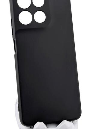Чехол silicone case для motorola g57 power бампер с микрофиброй черный