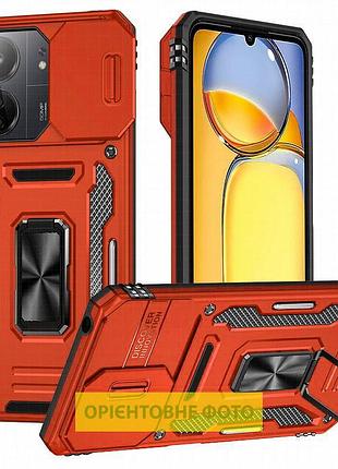 Ударопрочный чехол camshield army ring для xiaomi redmi 15c (global) / poco c85 (global) красный / red