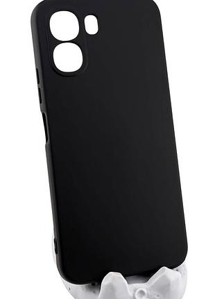 Чехол silicone case для oppo a6x (cph2819) бампер с микрофиброй черный