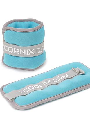 Утяжелители-манжеты для ног и рук cornix 2 x 0.5 кг xr-0240, для силовых тренировок, для дома и спортзала, для развития силы