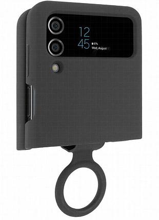 Чехол foldables silicone cover lakshmi (aaa) для samsung galaxy z flip4 черный / black