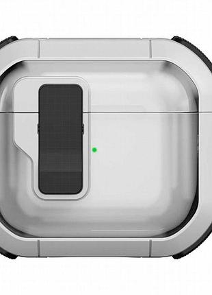 Футляр противоударный locking button для наушников airpods 3 white