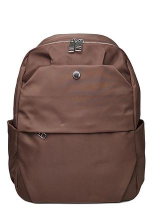 Красивый женский рюкзак полиэстер коричневый арт.375-1 brown fashion (китай)