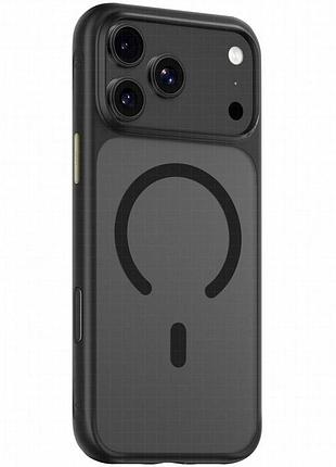 Tpu+pc чехол blueo skin friendly frosted with magnetic fit для apple iphone 17 pro / 18 pro (6.3") черный /