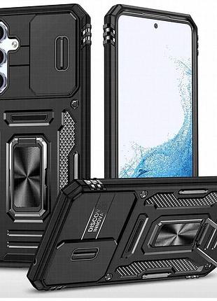 Ударопрочный чехол camshield army ring для samsung galaxy s23+ черный / black