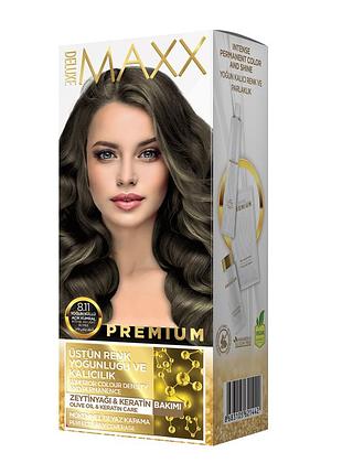 Краска для волос maxx deluxe 22.8 интенсивный пепельно-русый, 50 мл+50 мл+10 мл