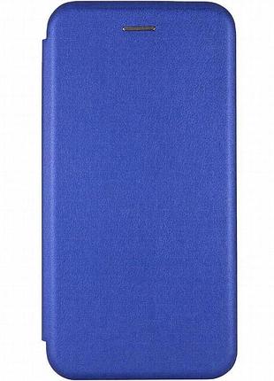 Кожаный чехол-книжка classy для motorola edge 50 fusion синий
