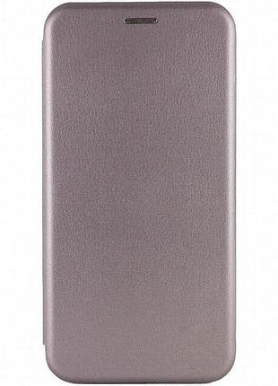 Кожаный чехол-книжка classy для samsung galaxy a05s серый