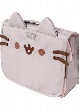 Косметичка grupoerik pusheen бежева вішачна жіноча подорожня подарунок для підлітка з котиком