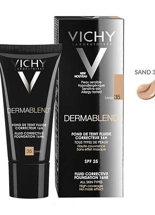 Vichy dermablend коригувальна рідина з тривалою стійкістю spf 25 35