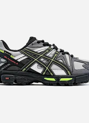 Серые мужские кроссовки asics gel kahana 8 grey green gore-tex termo winter х ассикс 41