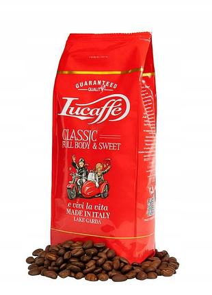 Італійська кава в зернах lucaffe classic 1кг 80% арабіка 20% робуста