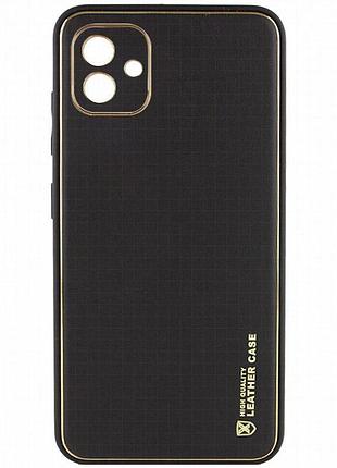 Кожаный чехол xshield для samsung galaxy a05 черный / black
