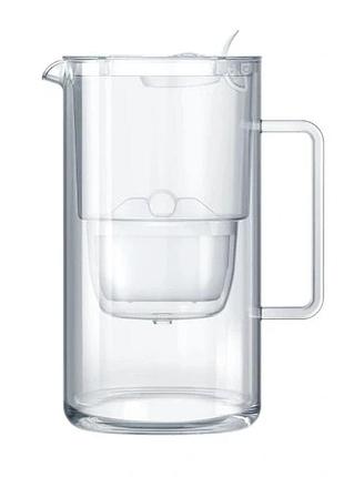Фільтруючий глечик зі скла aquaphor glass 2,5л з вкладишем maxfor+ білий