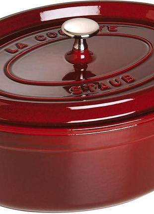 Staub чавунна овальна каструля/cocotte 29 см 4,25 л гранатова