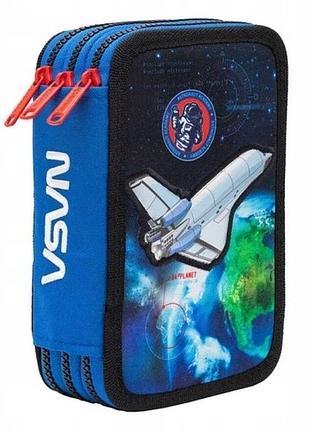 Coolpack трьохсекційний пенал з наповненням nasa для хлопчика