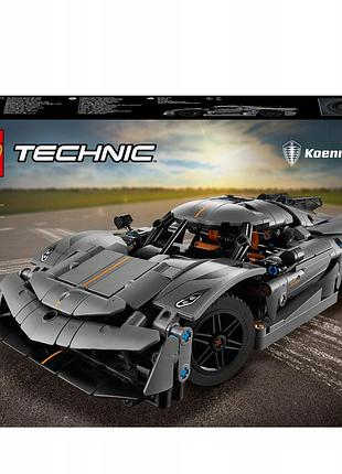 Lego technic сірий гіперавтомобіль koenigsegg jesko absolut 42173