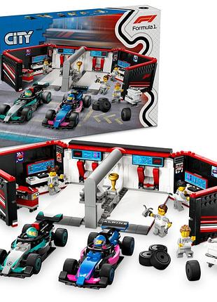 Lego city 60444 формула 1 гараж і боліди mercedes-amg та alpine