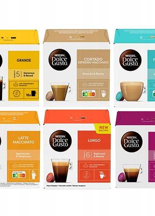 Капсули кави nescafe dolce gusto мега-набір 96 шт 4+2