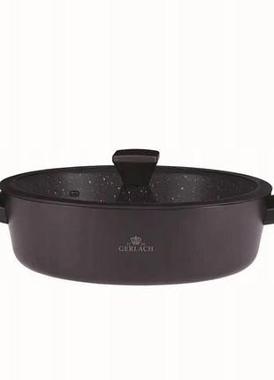 Gerlach granitex кастрюля 4,4 л з кришкою 28 см / 2 ел / покриття non-stick
