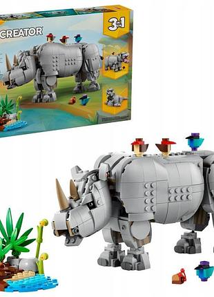 Lego creator 3 в 1 31171 дикі тварини: гордий носоріг з птахами