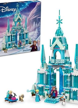 Lego disney princess frozen льодовий палац ельзи іграшка замок з крижаної країни мініфігурки ельзи та анни 43244