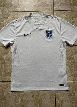 Футбольная футболка nike england home authentic 2014 world cup jersey three lions white xl dri-fit