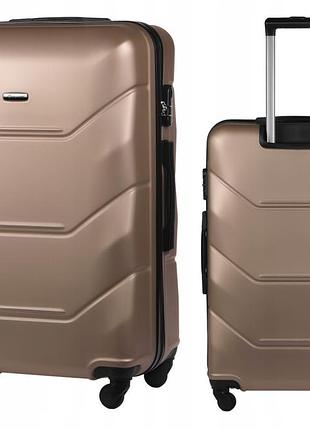 Велика подорожна валіза на колесах міцна багаж diamond xl 28" a227 abs