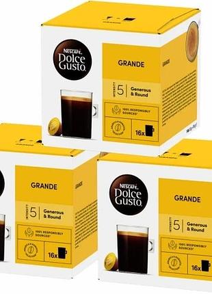 Набір 3 штуки капсул nescafe dolce gusto grande для 48 чашок кави