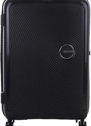 American tourister soundbox валіза-спіннер l розширювана 77 см 97/110 л чорна (bass black)