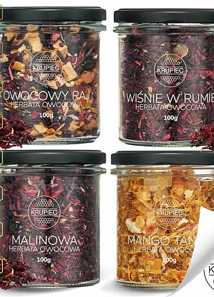 Набір чаю на листовий чай 4x100g krupiec
