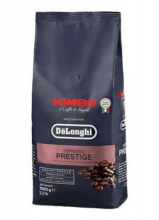 Зернова кава de'longhi kimbo prestige arabica i robusta 1 кг