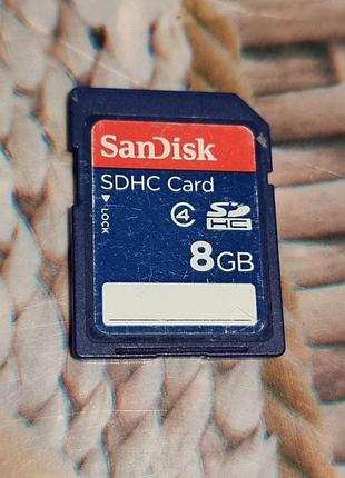 Нерасбоая карта памяти 8 гб sandisk sd сандиск sdhc