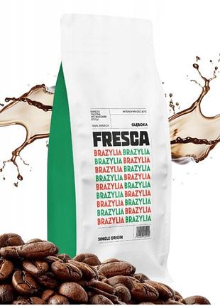 Кава зернова 1kg 100% arabica бразилія свіжообсмажена для еспресо