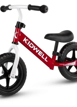 Велобіг/біговий велосипед kidwell rebel з колесами 12" легкий регульований червоний
