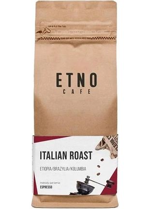 Зернова кава etno cafe італійський жарення арабіка 100% 1кг