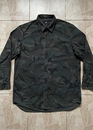 Рубашка g-star raw stalt long denim shirt xl men camouflage military utility workwear