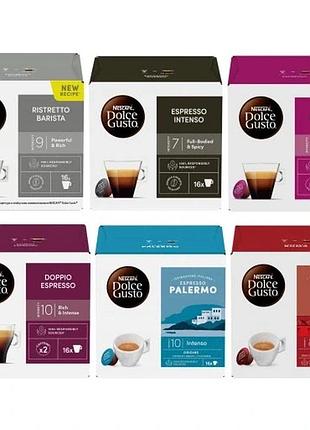 Набір 6 штук капсул кава еспресо nescafe dolce gusto 4+2