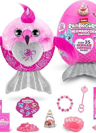 Rainbocorns mermaidcorn seria 7 jewel the flaming колекційна плюшева іграшка сюрпризи наклейки фламінго