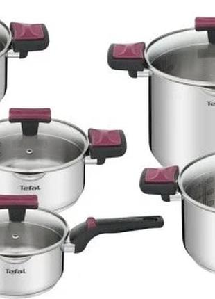 Набір каструль cook&clip з кришками для індукційної плити 10ел