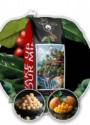 Кава в зернах 1 кг pura vida 100% арабіка свіжо обсмажена blue orca coffee