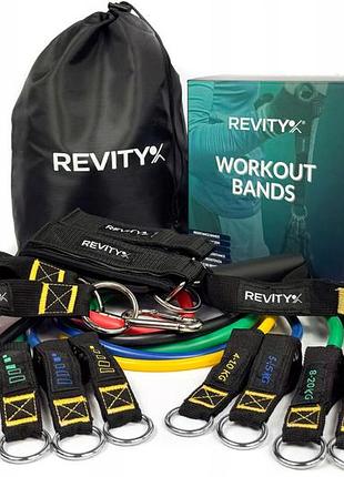 Гумові опорні ремені для вправ workout bands pro комплект до 100 кг висока якість