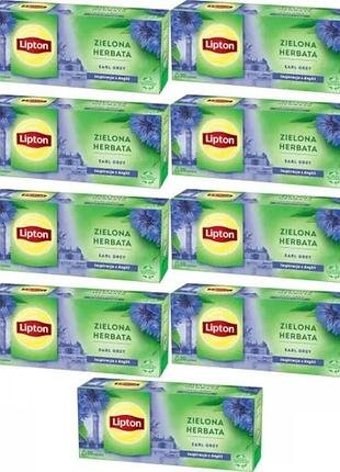 Набір 9 штук зеленого чаю lipton earl grey 20 пакетиків 32 г x9