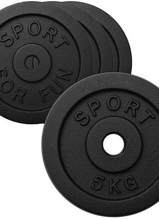 Залізні ваги 4x5kg диск 28mm набір 20kg 28mm 20kg